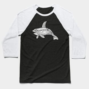 Native Inspired Orca / Killer Whale Baseball T-Shirt
